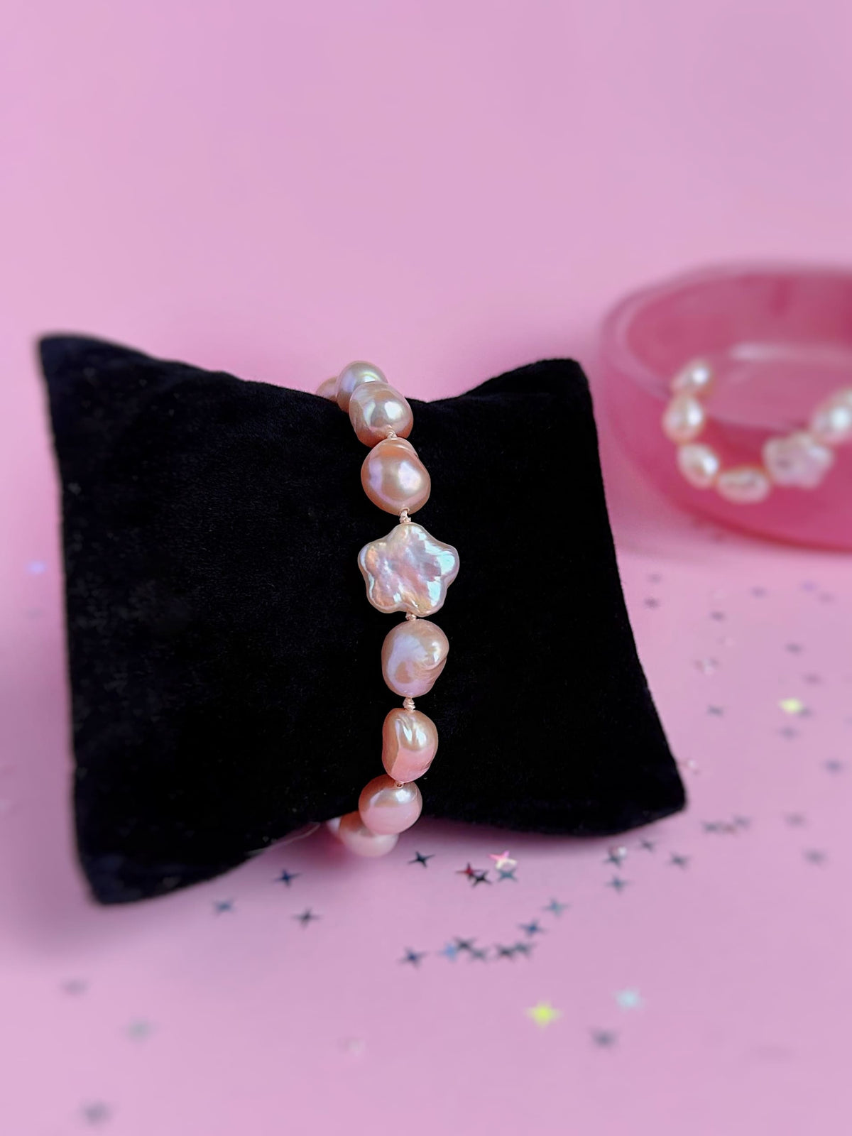 Bracelet Perles et Fleur