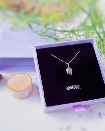 Collier Pendentif Radiant Rubis