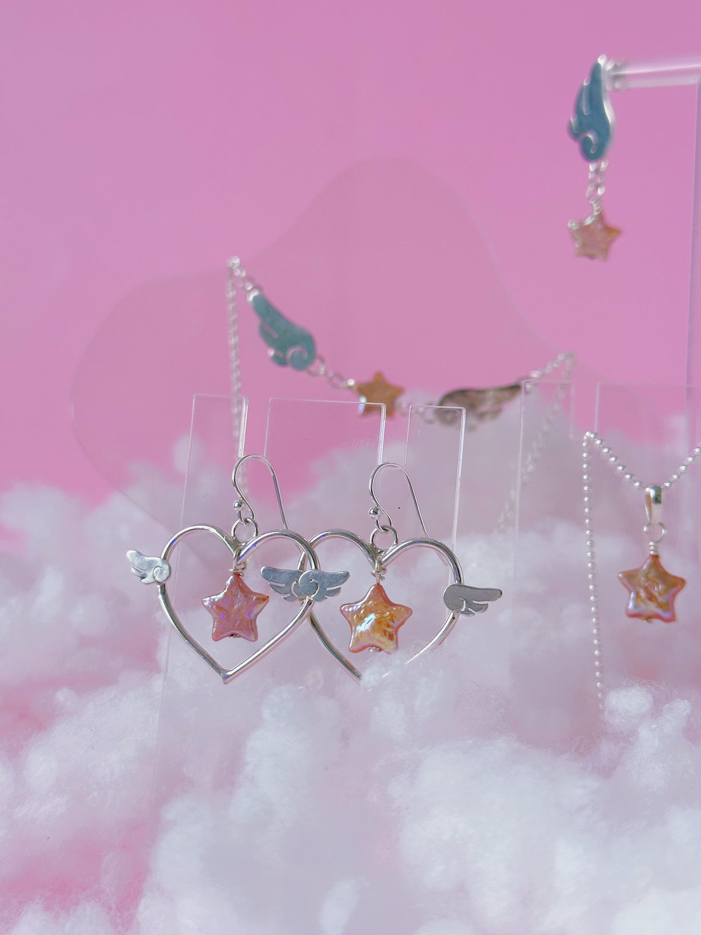 Boucles d'oreilles Étoile Romantique