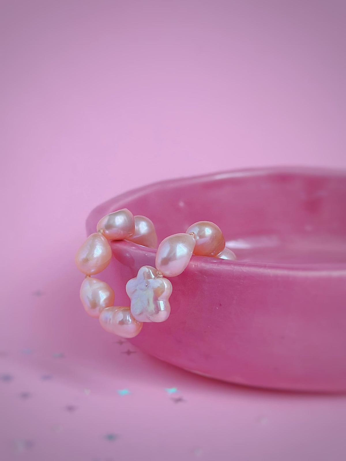 Bracelet Perles et Fleur