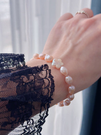 Bracelet Perles et Fleur