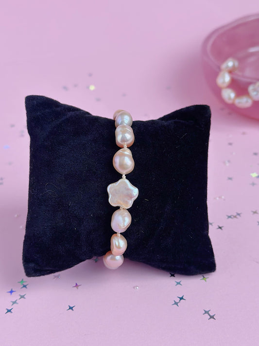 Bracelet Perles et Fleur