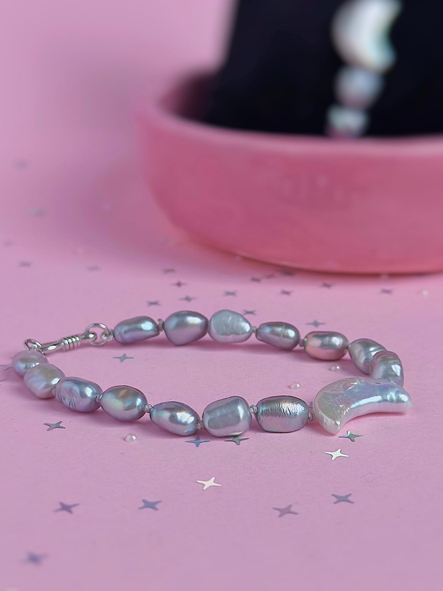 Bracelet Perles et Lune