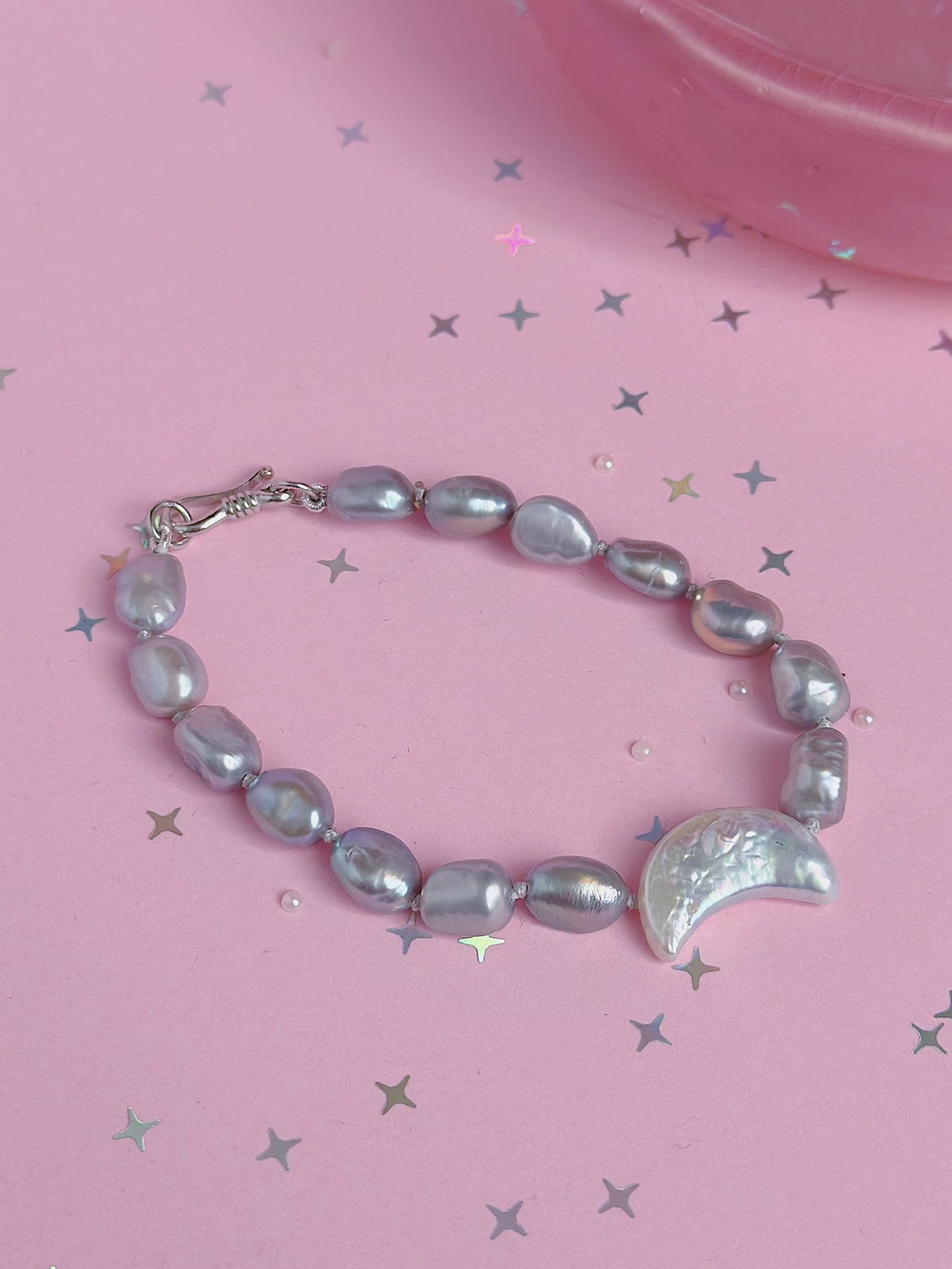 Bracelet Perles et Lune
