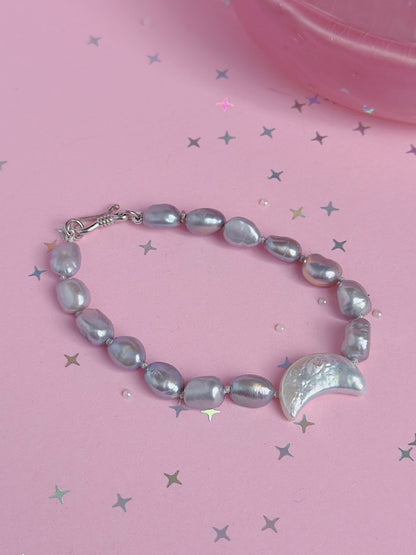 Bracelet Perles et Lune