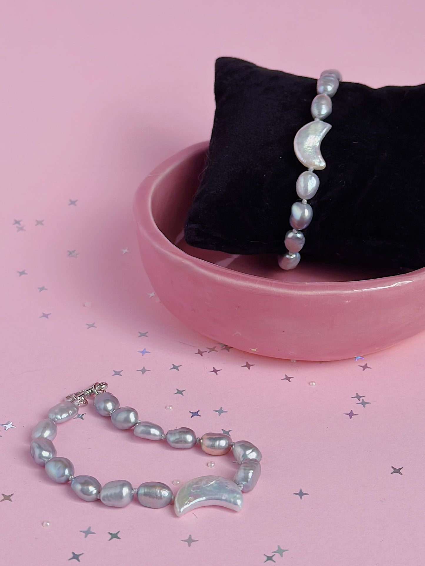 Bracelet Perles et Lune