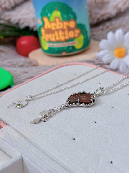 Collier Feuille et péridot
