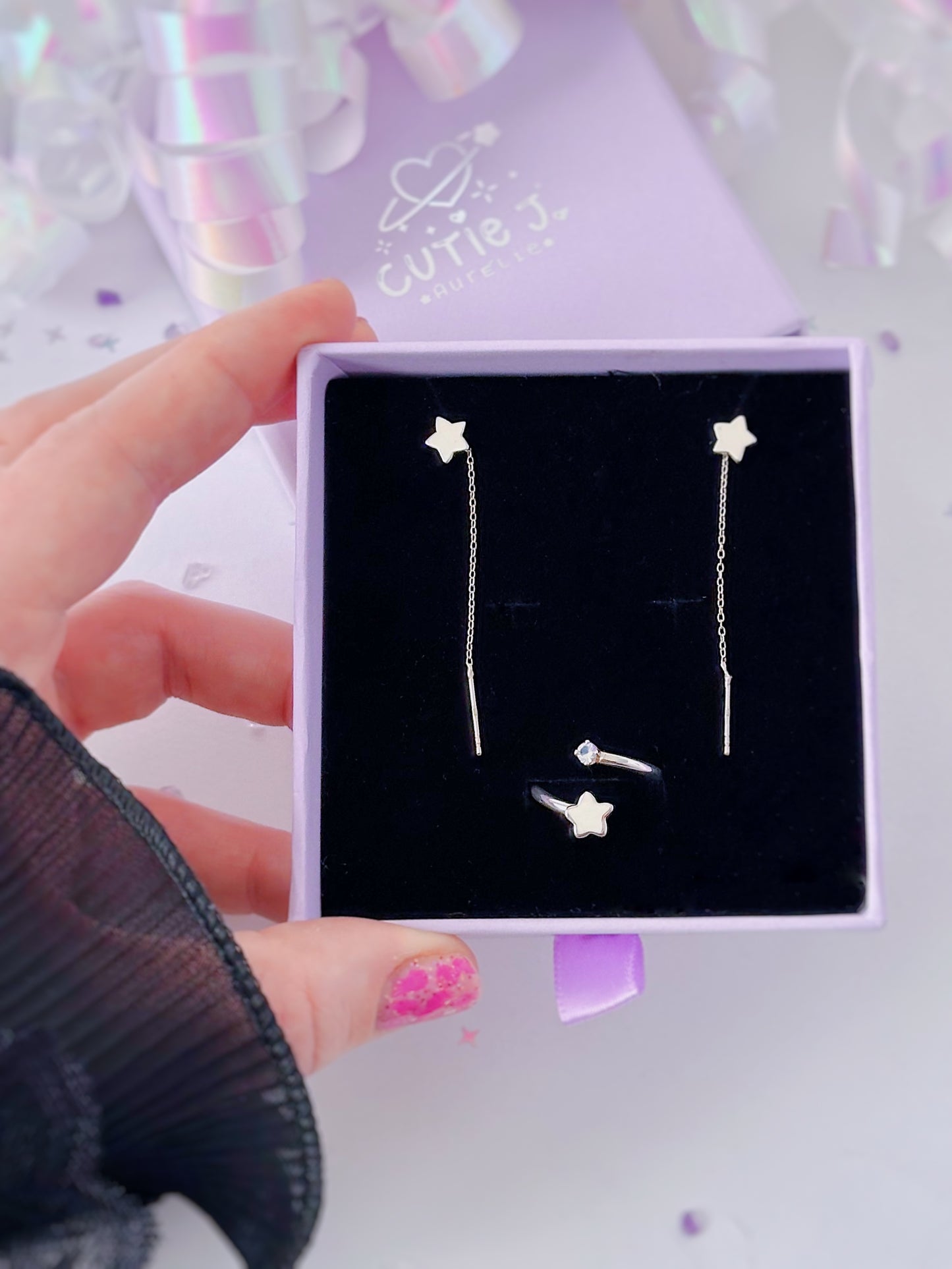 Boucles d'oreilles Etoile Filante